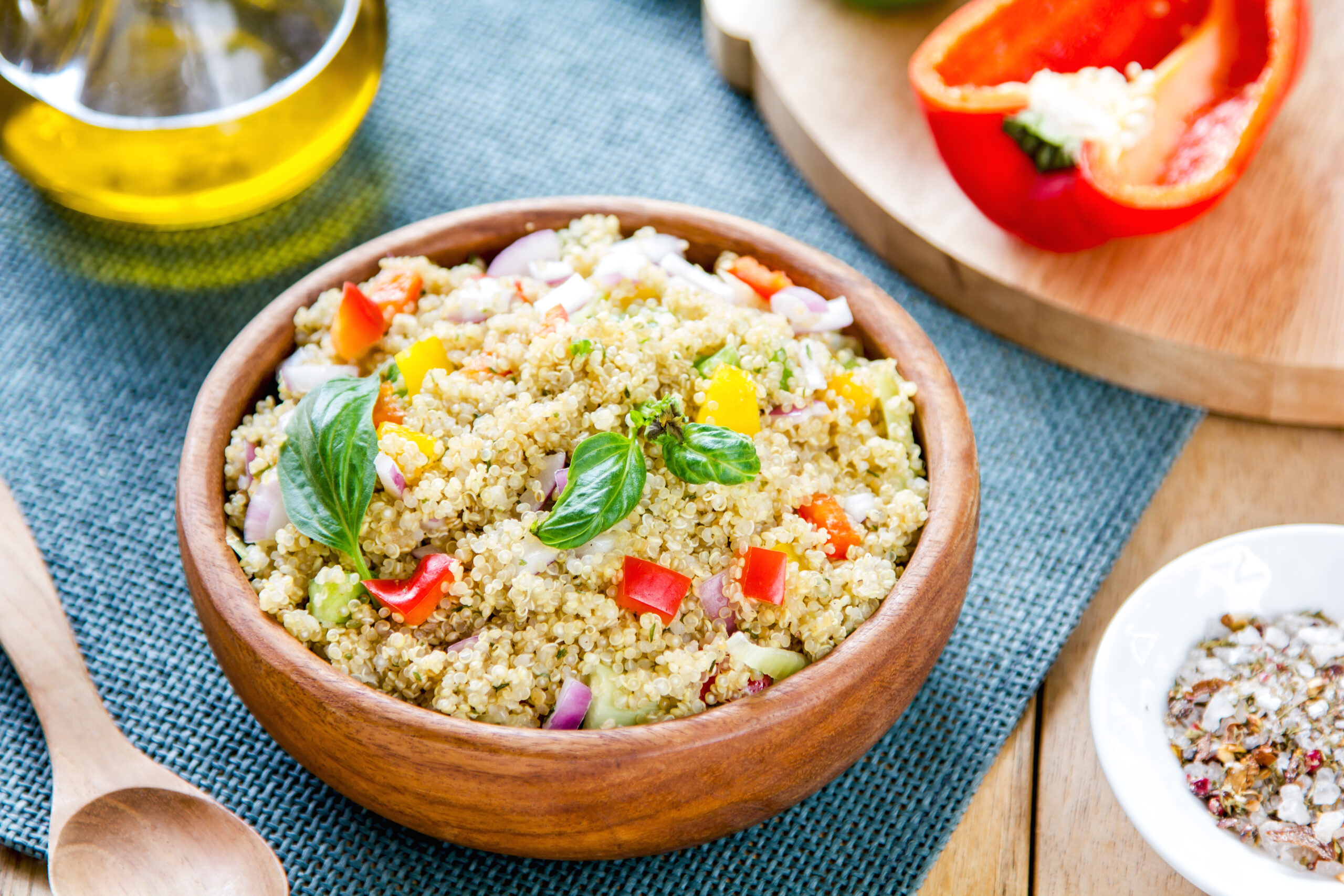 Quinoa Salat Vegan Glutenfrei Einfach Grunlich